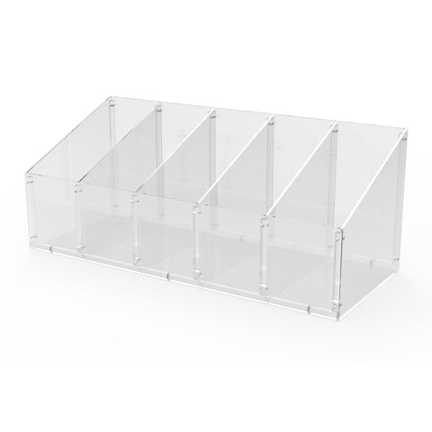 FixtureDisplays? 5-Divided Bin Clear Acrylic Countertop Display - 8 x 8 x 24 100808