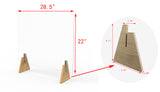 Acrlic Plexiglass Shield Sneeze Guard 22x28/28X22 Landscape Portrait Tabletop 10080+10076