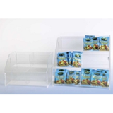 FixtureDisplays? Clear Acrylic 3-Tier 6-Bin Candy and Literature Display - 12.5 H x 12 W x 12.5 D 100815