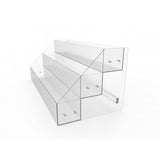 FixtureDisplays? Clear Acrylic 3-Tier Retail Bin with Brochure Holder - Ideal for Candy, Dry Food, and Literature Display 100817