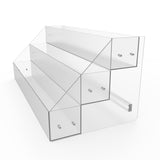 FixtureDisplays? Clear Acrylic 3-Tier Retail Bin with Brochure Holder - Ideal for Candy, Dry Food, and Literature Display 100817