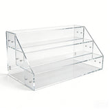 FixtureDisplays? Clear Acrylic 3-Tier Retail Bin with Brochure Holder - Ideal for Candy, Dry Food, and Literature Display 100817