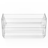 FixtureDisplays? Clear Acrylic 3-Tier Retail Bin with Brochure Holder - Ideal for Candy, Dry Food, and Literature Display 100817
