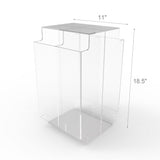 FixtureDisplays? Clear Acrylic Gravity Dispenser - Ideal for Breakfast Cereal, Candy, and Dry Food Bulk Display 100825
