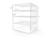 FixtureDisplays? Clear Acrylic Locking Showcase - Removable Shelf - Ideal for Candy, Food, Jewelry, and Cellphones 100828