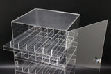 FixtureDisplays? Clear Acrylic Locking Showcase with 4 Removable Trays - Ideal for Nail Polish and Cosmetics Storage 100829