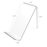 FixtureDisplays? Acrylic Easel Stand with Lip, 2.5 wide, for Holding Books and Displaying Products 100830