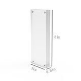 FixtureDisplays? Plexiglass Acrylic Sign Holder Logo Block Picture Frame - 8 x 3 100834