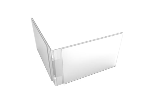 FixtureDisplays? Acrylic Plexiglass Lucite Dual Hinged Frame Sign/Menu Photo Holders - 6 x 4 100836