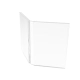 FixtureDisplays® Acrylic Plexiglass Lucite Dual Frame Sign/Menu Photo Holders, measuring 4 x 6 inches 100842