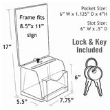 FixtureDisplays? Plexiglass acrylic suggestion box, 7.5 x 5 x 6 100848