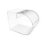 FixtureDisplays? Acrylic Round Candy Dispenser - Transparent Treats Rack with Curved Plexiglass Bin - 7 1/2 W Open Top Design 100853