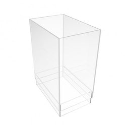 FixtureDisplays? Clear Acrylic Rectangular Open-Ended Tube - Stackable Plaxiglass Gravity Feed Candy Display - Treats Tube Display 100854