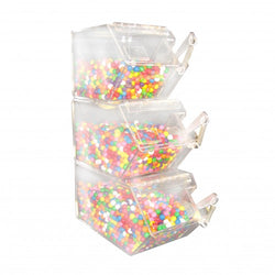 FixtureDisplays? Plexiglass acrylic 3-tier stackable candy bins 100855