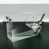 FixtureDisplays® Acrylic Hinged Candy Bin - Transparent Treats Display - 1.4 Gallon Capacity - Dimensions: 7" H x 12" D x 4" W 100857