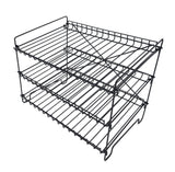 16 x 12.5 x 10 Wire Rack for Countertop Use with 3 Open Shelves, Black 10085