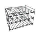 16 x 12.5 x 10 Wire Rack for Countertop Use with 3 Open Shelves, Black 10085