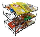 16 x 12.5 x 10 Wire Rack for Countertop Use with 3 Open Shelves, Black 10085