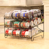 16 x 12.5 x 10 Wire Rack for Countertop Use with 3 Open Shelves, Black 10085