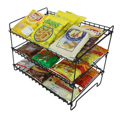 16 x 12.5 x 10 Wire Rack for Countertop Use with 3 Open Shelves, Black 10085