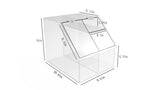 FixtureDisplays? Acrylic Candy Bin with Plexiglass Display and Gridwall for Treats Dispensing 100864