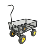 Heavy Duty Lawn/Garden Utility Cart/Wagon With Removable Side Meshes