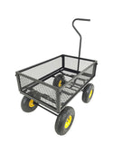 Heavy Duty Lawn/Garden Utility Cart/Wagon With Removable Side Meshes