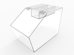 FixtureDisplays? Transparent Acrylic Candy Bin with Clear Plexiglass Candy Dispenser for Treats Display 100870