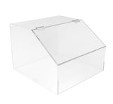 FixtureDisplays® 12" x 8.5" x 12" Clear Acrylic Candy Bin with Transparent Plexiglass Candy Dispenser, Treats Display, and Lid 100871