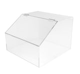 FixtureDisplays® 12" x 8.5" x 12" Clear Acrylic Candy Bin with Transparent Plexiglass Candy Dispenser, Treats Display, and Lid 100871