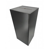 Black Wood (MDF) Floor Standing Charity Box Donatoin Suggestion Ballot Box 14.8 X 14.8 X 31.5" 10089-BLACK