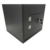 Black Wood (MDF) Floor Standing Charity Box Donatoin Suggestion Ballot Box 14.8 X 14.8 X 31.5" 10089-BLACK