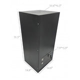 Black Wood (MDF) Floor Standing Charity Box Donatoin Suggestion Ballot Box 14.8 X 14.8 X 31.5" 10089-BLACK