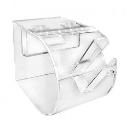 FixtureDisplays? Plexiglass Acrylic 9 Round-Faced Bin for Slatwall 100895