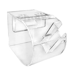 FixtureDisplays® Plexiglass Acrylic 9" Round-Faced Bin for Slatwall 100895