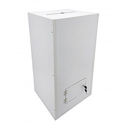 White MDFWood Floor Standing Charity Box Donatoin Suggestion Ballot Box 15X15X31