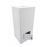 White MDFWood Floor Standing Charity Box Donatoin Suggestion Ballot Box 15X15X31