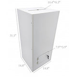 White MDFWood Floor Standing Charity Box Donatoin Suggestion Ballot Box 15X15X31