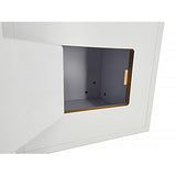 White MDFWood Floor Standing Charity Box Donatoin Suggestion Ballot Box 15X15X31