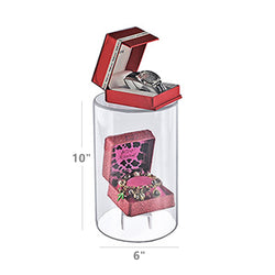 FixtureDisplays? Acrylic Cylinder/Riser - 6 Diameter x 10 Height made of Plexiglass 100924