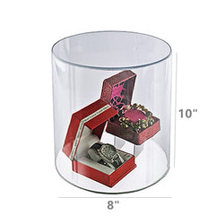 FxtureDisplays Acrylic Cylinder/Riser - 8 Diameter x 10 Height made of Plexiglass 100927