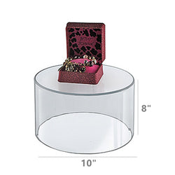 FixtureDisplays? Acrylic Riser - 10 Diameter x 8 Height made of Plexiglass 100929