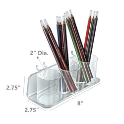 FixtureDisplays? Pack of 2 Plexiglass Acrylic Three Cup Display Trays 100941