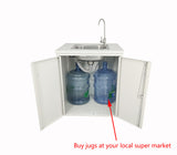 Steel Cabinet Portable Sink Hand Wash Station Mobile WaterFountain Electric Pump 24 X 18 X 30 CABINET SIZE