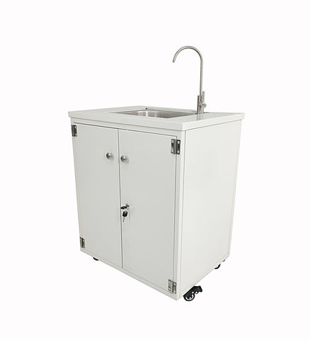 Steel Cabinet Portable Sink Hand Wash Station Mobile WaterFountain Electric Pump 24 X 18 X 30 CABINET SIZE