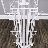 32 Adjustable Pockets Display Rack 5x7 7x5 up to 8.5" Wide X 8" Tall Cards, 1.27" deep Pockets, Double Tier Greeting Post Card Christmas Holiday Spinning Rack Stand White 10095-WHITE.Light Rust at Tube Ends 10095-WHITE