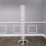 32 Adjustable Pockets Display Rack 5x7 7x5 up to 8.5" Wide X 8" Tall Cards, 1.27" deep Pockets, Double Tier Greeting Post Card Christmas Holiday Spinning Rack Stand White 10095-WHITE.Light Rust at Tube Ends 10095-WHITE