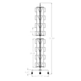32 Adjustable Pockets Display Rack 5x7 7x5 up to 8.5" Wide X 8" Tall Cards, 1.27" deep Pockets, Double Tier Greeting Post Card Christmas Holiday Spinning Rack Stand White 10095-WHITE.Light Rust at Tube Ends 10095-WHITE