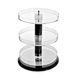 FixtureDisplays? Acrylic Three-Tier Open Round Tray 100950