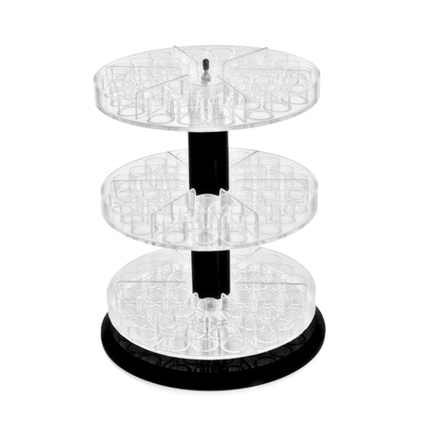 FixtureDisplays? Acrylic Three-Tier Counter Display with 1 Cups and Revolving Base 100951